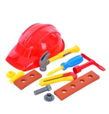 Дитячий набір інструментів SP818-8-9(Red) каска, молоток, болти