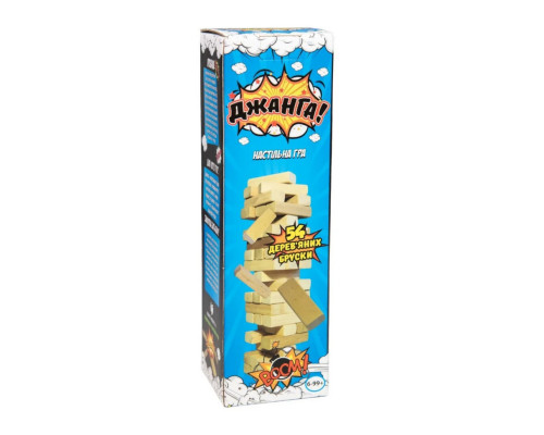 Розважальна гра "Джанга" 30770, 54 бруски, дерев'яна, українською мовою