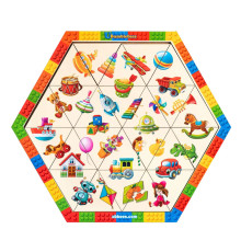 Дерев'яний пазл-вкладиш "Іграшки" PSF023