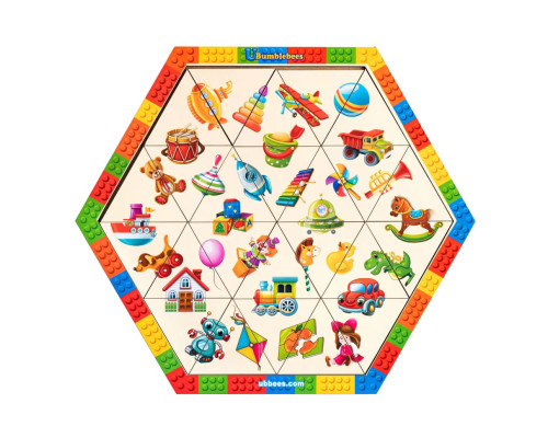 Дерев'яний пазл-вкладиш "Іграшки" PSF023