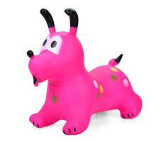 Детская игрушка-прыгун "Собачка" MS 4161(Pink) резина, до 20 кг