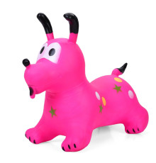 Детская игрушка-прыгун "Собачка" MS 4161(Pink) резина, до 20 кг