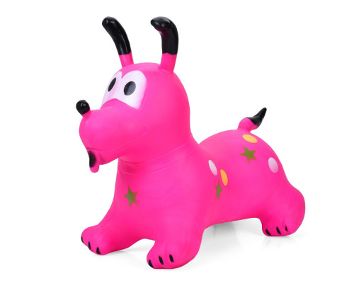 Детская игрушка-прыгун "Собачка" MS 4161(Pink) резина, до 20 кг