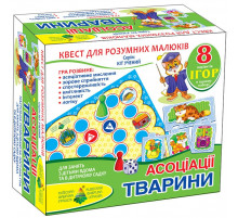 Детская развивающая настольная игра-квест "Животные" 84443, 8 игр в наборе