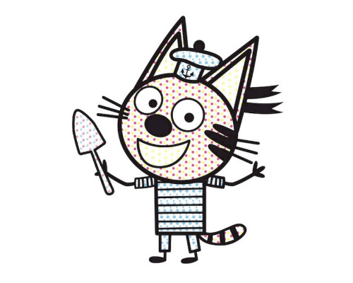 Водяна розмальовка Три Коти. Пляж 1370007 Кольоровий Буль