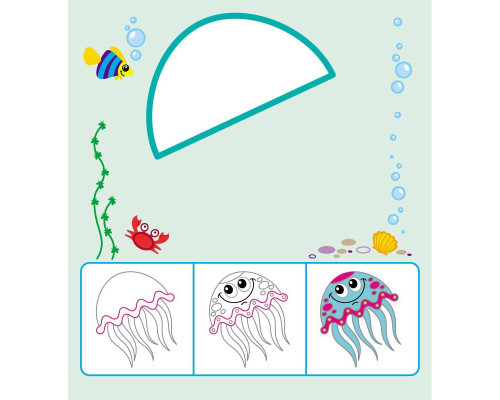 Дитяча багаторазова розмальовка "Диво-фігурки" 559006, 5 сторінок