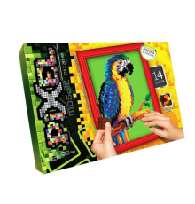 Набір для творчості "Мозаїка Піксель: Папуга" РМ-01-02, 21х29,7 см, рамка в наборі