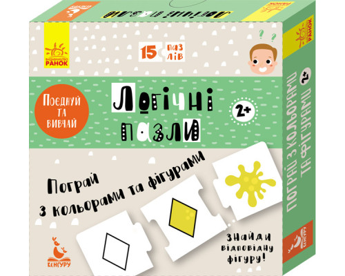 Дитячі логічні пазли "Пограй з кольорами і фігурами" 889003 укр. мовою