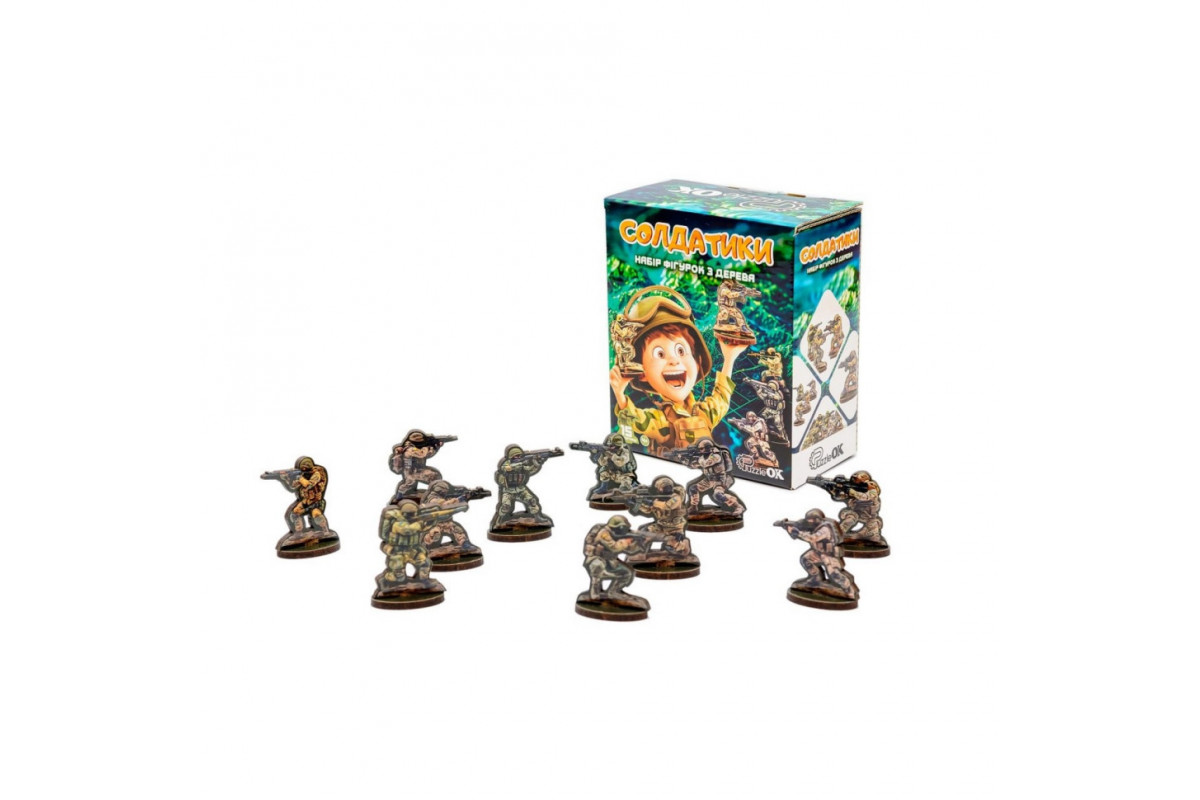 Набор деревянных фигурок "Солдатики" Puz-22933, 15 фигурок Набор деревянных фигурок "Солдатики" Puz-22933, 15 фигурок