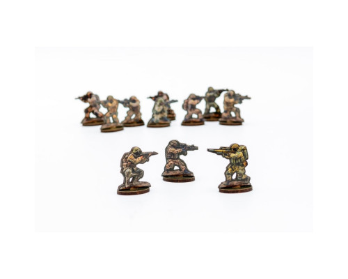 Набір дерев'яних фігурок "Солдатики" Puz-22933, 15 фігурок