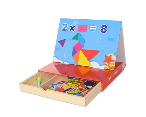 Дерев'яна розвиваюча іграшка Дощечка MD 1852-2 магнітна, для малювання