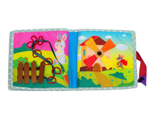 Текстильна розвиваюча книга для малят Bambini "Кошеня" 403648