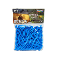 Пластикові кульки (кульки) для дитячої зброї 1-153, 6 мм 500 шт Блакитний