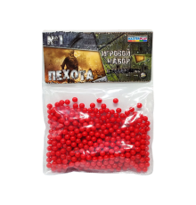 Пластикові кульки (кульки) для дитячої зброї 1-153, 6 мм 500 шт Червоний