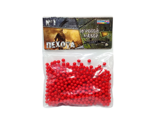 Пластикові кульки (кульки) для дитячої зброї 1-153, 6 мм 500 шт Червоний