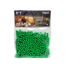Пластикові кульки (кульки) для дитячої зброї 1-153, 6 мм 500 шт Зелений