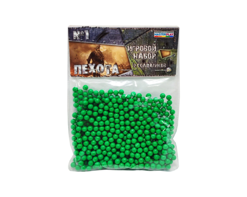 Пластикові кульки (кульки) для дитячої зброї 1-153, 6 мм 500 шт Зелений
