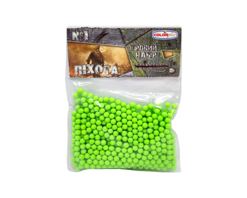 Пластиковые пульки (шарики) для детского оружия 1-153, 6 мм 500 шт Салатовый