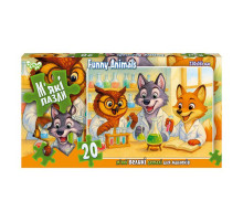 Детские мягкие пазлы "Funny Animals" S20-10-16, 20 элементов
