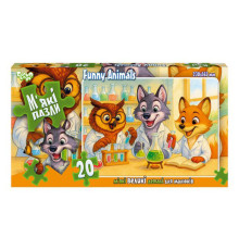 Дитячі м'які пазли "Funny Animals" S20-10-16, 20 елементів