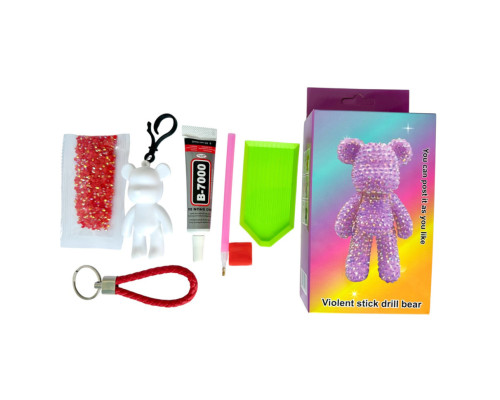 Детский набор для творчества "Создай брелок Медвежонок" FV25 красный