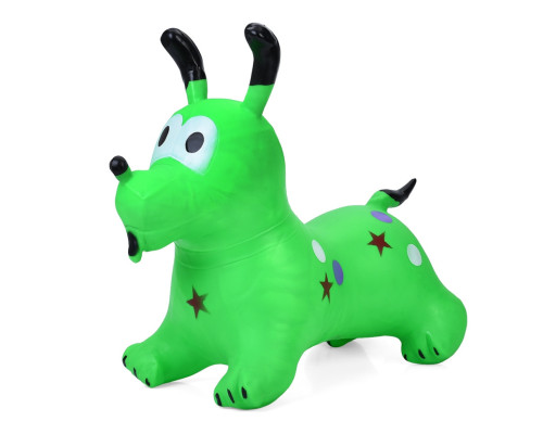 Детская игрушка-прыгун "Собачка" MS 4161(Green) резина, до 20 кг