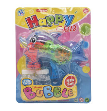 Пістолет з мильними бульбашками Дельфінчик 3333B(Blue) механічний, 2 запаски