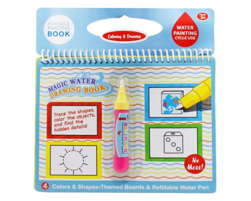 Книжка для малювання водою LT39 на пружині, картинки 4шт, маркер Вид 6