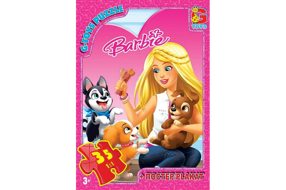 Дитячий пазл "Barbie" BA017 постер 35 елементів
