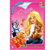 Дитячий пазл "Barbie" BA017 постер 35 елементів