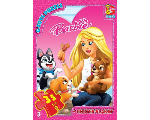 Дитячий пазл "Barbie" BA017 постер 35 елементів