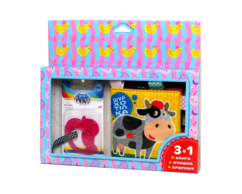 М'яка книжка-шуршалка "Корівка" Книжковий хмарочос 403754 з прорізувачем
