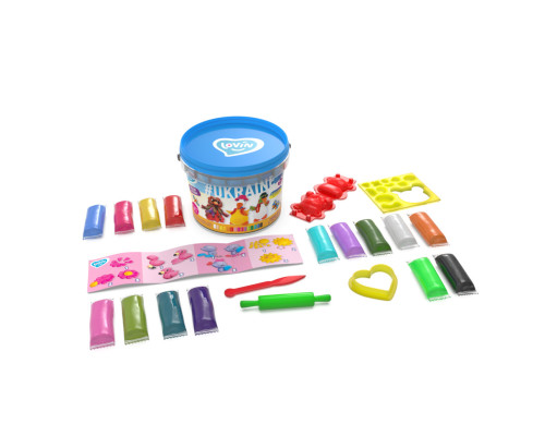 Набір тіста для ліплення "Відерце #Ukraine" TM Lovin 41172