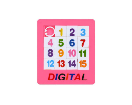 Логічна гра "П'ятнашки" 1376-B(Pink) від 1 до 15 рожевий