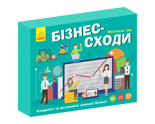 Настольная игра "Бизнес-лестница" РЛ902037У кубик, 5 фишек игроков