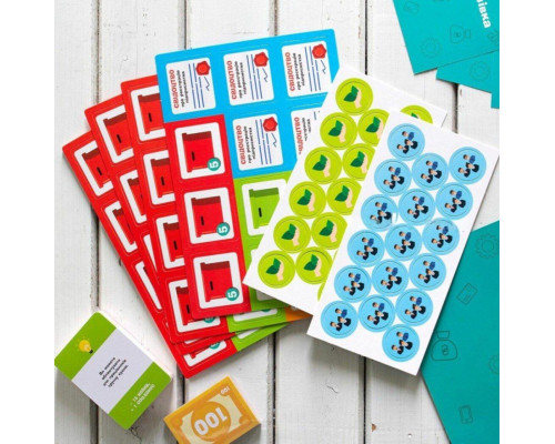 Настольная игра "Бизнес-лестница" РЛ902037У кубик, 5 фишек игроков