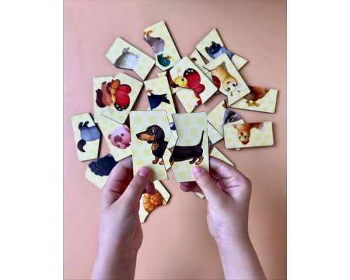 Настольная развивающая игра-пазл "Животные" Ubumblebees (ПСФ071) PSF071, 12 картинок-половинок