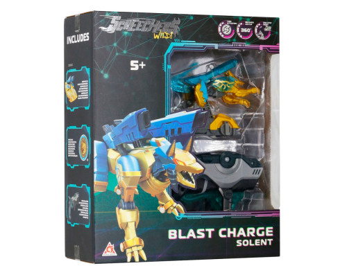 Дитячий ігровий набір S5 L1 СОЛЕНТ Screechers Wild! EU686114 запускач-бластер, машинка-трансформер