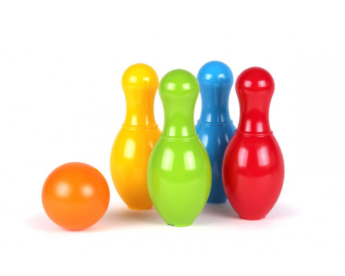 Игровой набор для игры в боулинг 4708TXK, 4 кегли и 1 мяч