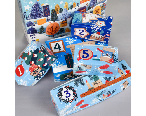 Детский набор для творчества раскраска гипсовой фигурки "Адвент календарь" 31047