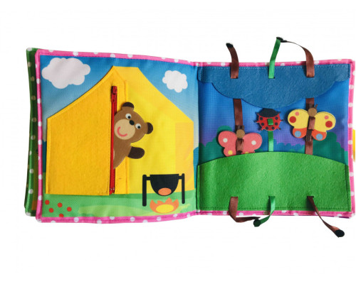 Текстильна розвиваюча книга для малят Bambini "Щеня" 403655