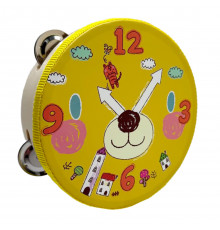 Дерев'яна іграшка Бубен "Годинник" MD 0367-53 діаметр 15 см