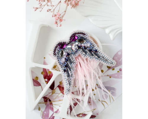 Набір для вишивання бісером прикраси "Окриляй" AD-202 на натуральному полотні