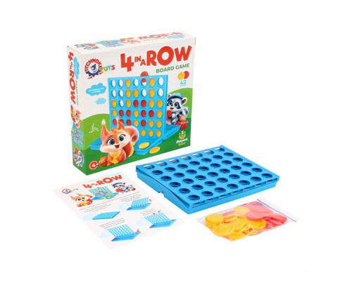 Детская настольная игра "Четыре в ряд" 9734TXK 42 фишки, 2 игрока