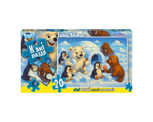 Дитячі м'які пазли "Funny Animals" S20-10-15, 20 елементів