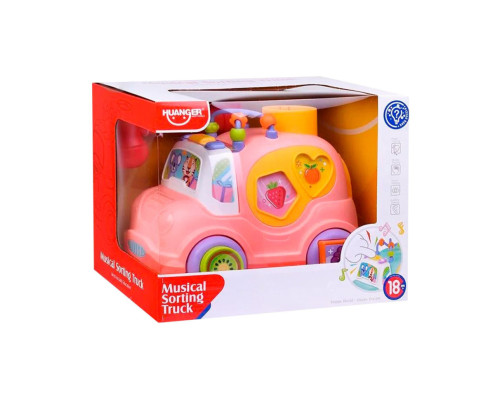 Дитяча розвиваюча іграшка "Машинка-сортер" HE0548 музика, світло, 24 см