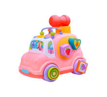 Дитяча розвиваюча іграшка "Машинка-сортер" HE0548 музика, світло, 24 см
