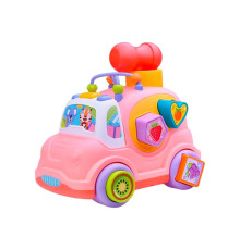 Дитяча розвиваюча іграшка "Машинка-сортер" HE0548 музика, світло, 24 см