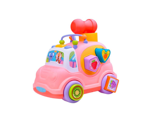 Дитяча розвиваюча іграшка "Машинка-сортер" HE0548 музика, світло, 24 см