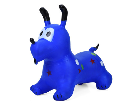Детская игрушка-прыгун "Собачка" MS 4161(Blue) резина, до 20 кг